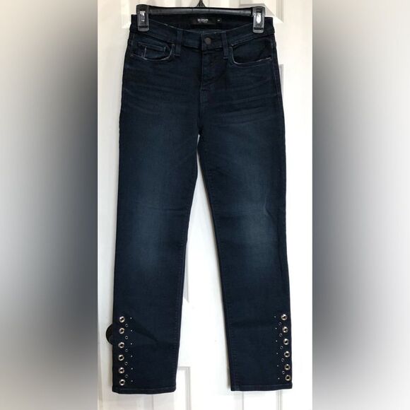 HUDSON - NWT - Sz 26 "Nico" Midrise Cigarette Jean/Grommet Detail in After Night - Picture 6 of 16